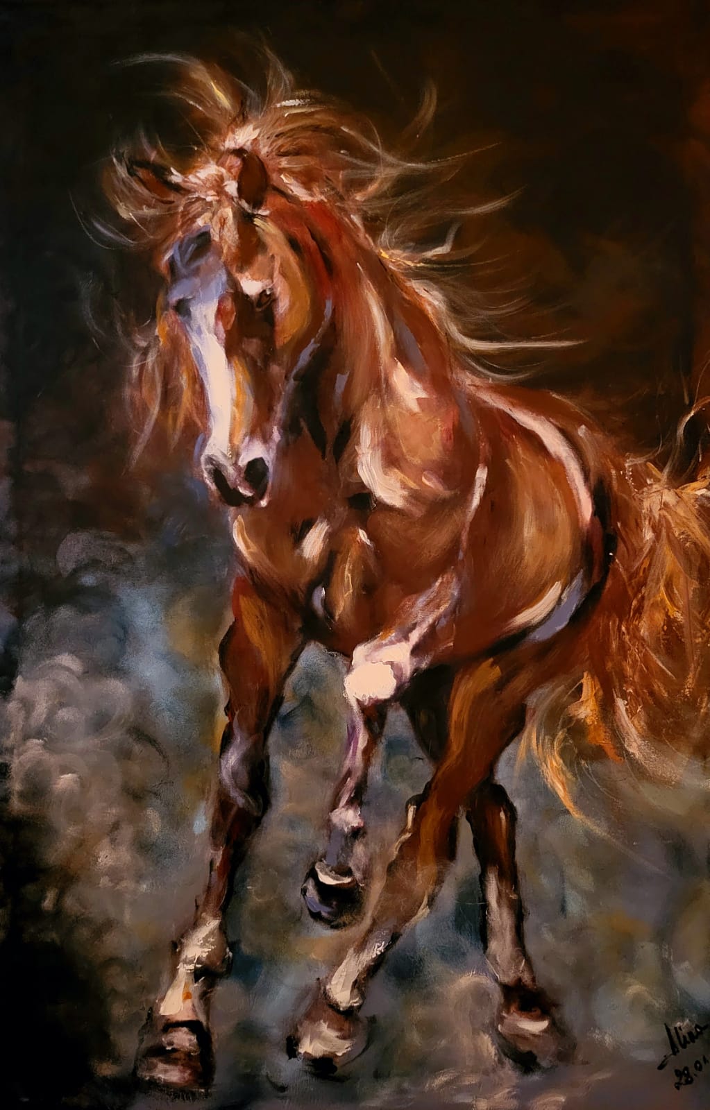 ArteDiAlina.com painting: Ride under the Moonlight